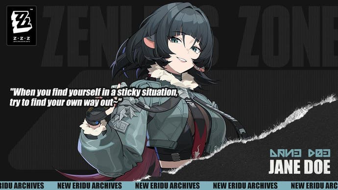 Drip marketing for Jane Doe in Zenless Zone Zero.